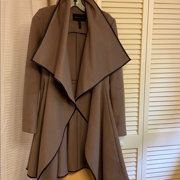 bcbg belted wrap coat